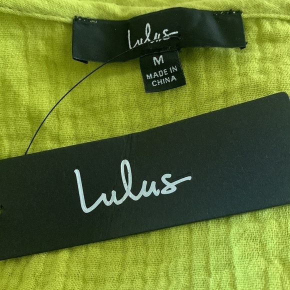 Lulu’s NWT Friendship Lime Green Tie-Front Crop Top Size Medium - Picture 8 of 9